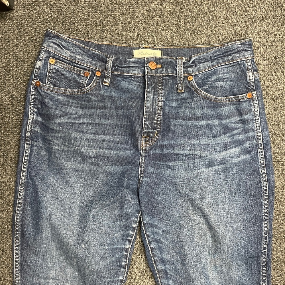 Madewell 9 High-Rise Skinny Jeans Medium Wash Blue Denim Size 32 - Picture 2 of 5